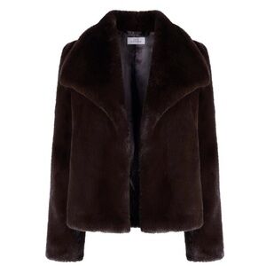 Gemma Issy London Luxurious Brown Faux Fur Jacket